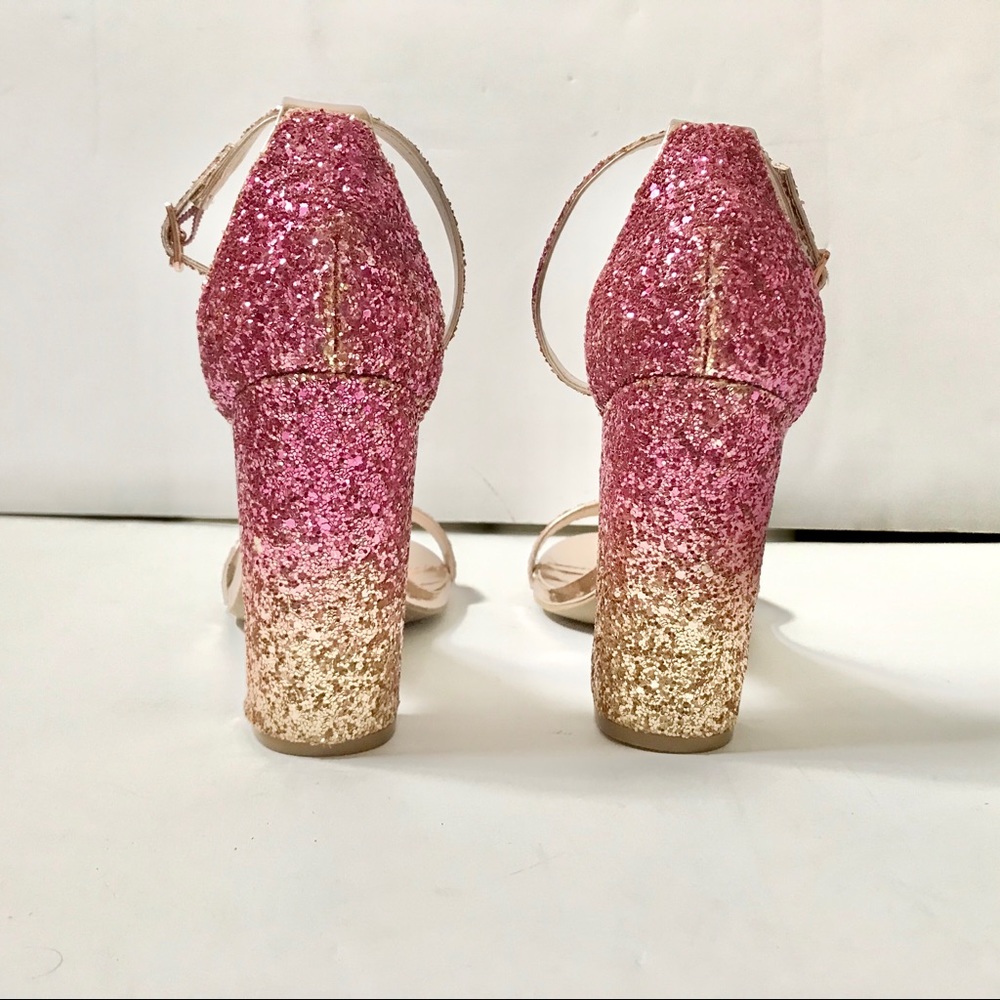 Charlotte Russe block heals pink and gold glitter - Picture 3 of 8